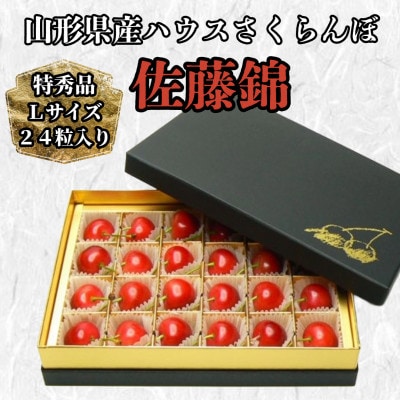 山形県産ハウスさくらんぼ　特秀品　Lサイズ24玉入り化粧箱《先行受付2026年4月発送開始》