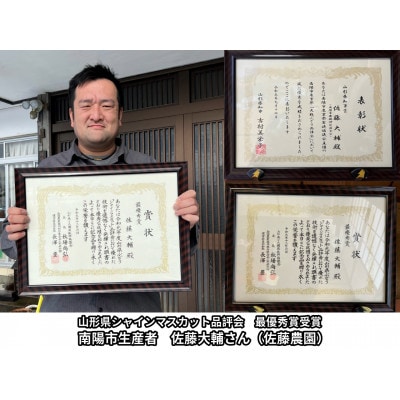 【希少数量限定】最優秀賞シャインマスカット 1房 特秀700g【生産者佐藤大輔】山形県産