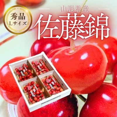 山形県産さくらんぼ佐藤錦180gパック×4(720g) 秀品 Lサイズ以上