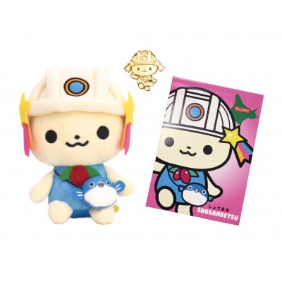 しょさまるグッズ【しょさまるぬいぐるみ・しょさまる金のピンバッチ・しょさまるメモ帳】