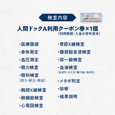 小牧市民病院　人間ドックAコース利用クーポン券[094K02]