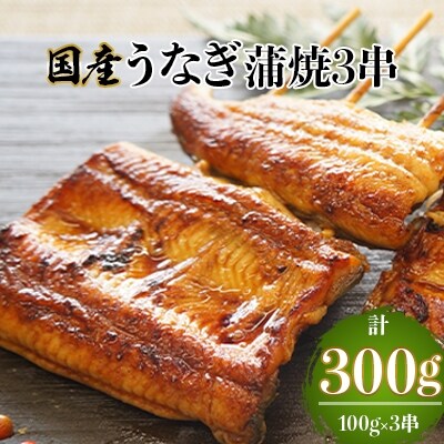 【2023年4月上旬発送】国産うなぎ蒲焼3串(有機原材料使用たれ)