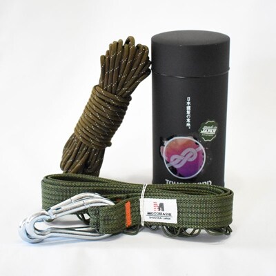 TOUGH CORD 鶯/TOUGH HOOK　カーキ セット　キャンプ用品