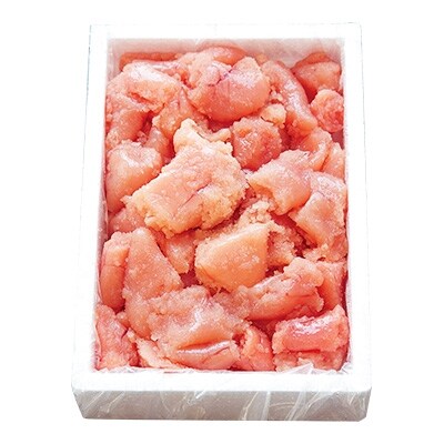 2021年4月発送開始『定期便』はねうお食品工場直送　訳あり切れ子無着色たらこ並切　1kg　全6回