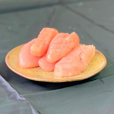 2021年4月発送開始『定期便』はねうお食品工場直送　訳あり切れ子無着色たらこ並切　1kg　全6回