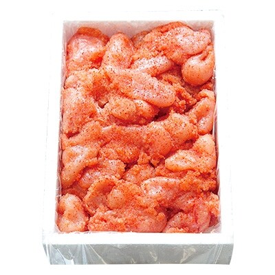 2022年6月発送開始『定期便』はねうお食品工場直送 無着色訳あり切れ子辛子明太子並切1kg全6回