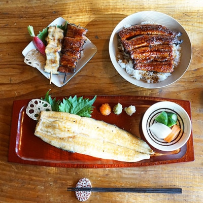 ブランド鰻【でしこ】×ヤママツ村田商店　炭火白焼長焼　総量約400g(2尾)