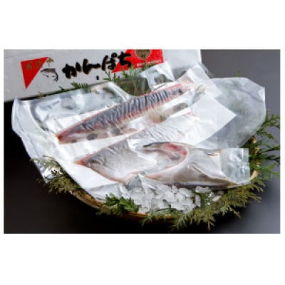 かのやカンパチロイン4柵入りカマ2個 計1200g