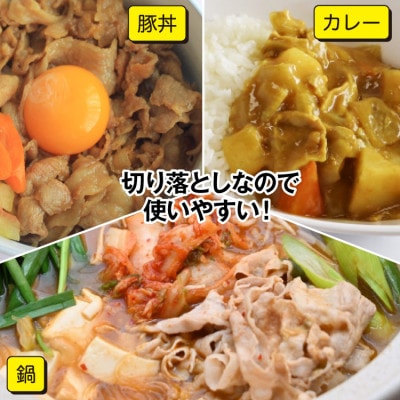 雲仙高原 赤豚 国産 豚ウデ 切り落とし 2kg(500g×4P)(雲仙市)