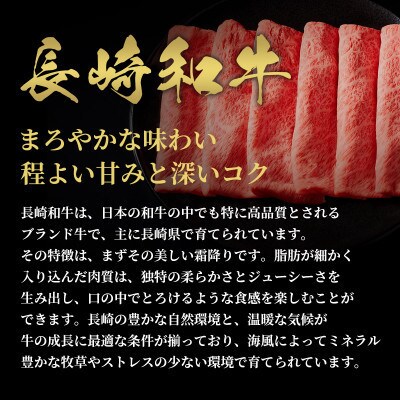 【和牛セレブ】長崎和牛 肩ロース すき焼きしゃぶしゃぶ 300g(雲仙市)