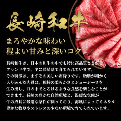 【和牛セレブ】長崎和牛 ロース すき焼きしゃぶしゃぶ　300g(雲仙市)