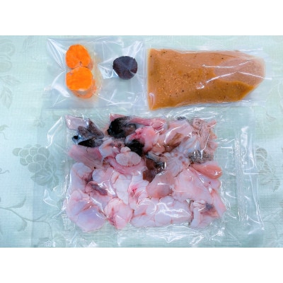 (潮騒の宿　丸徳) 茨城 郷土料理　あんこう鍋・あん肝セット　湯引き済み　2～3人前