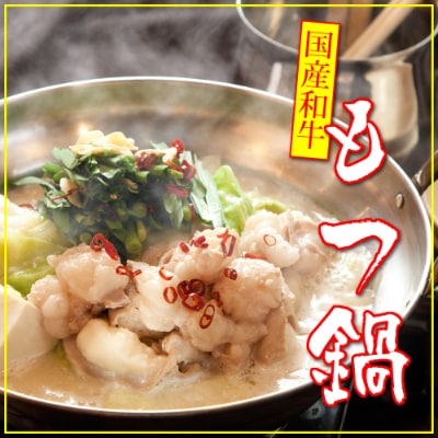 国産和牛もつ鍋セット(3～4人前)〆の極太ラーメン付