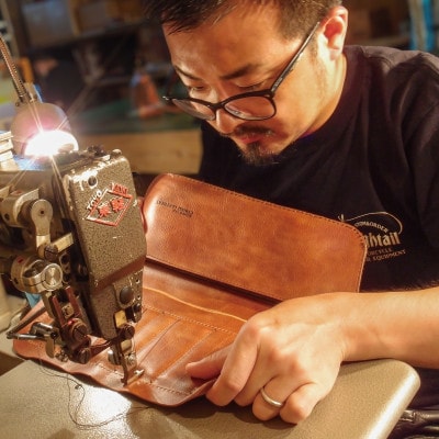 Ciwau leathers 【BOAT BAG】チェスナットブラウン　　CW-BTB-CBR