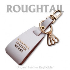 Roughtail leather works【 レザーチャームキーホルダー】ホワイト