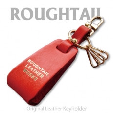 Roughtail leather works【 レザーチャームキーホルダー】オレンジ