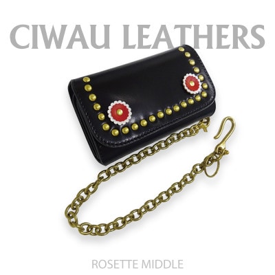 ラフテール【ロゼット　ミドルウォレット】BK　CW-RT-BK-M