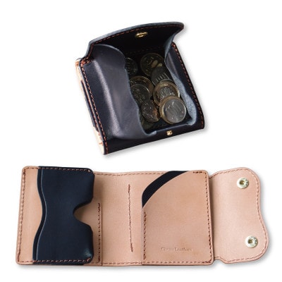 ラフテール　ハンディBOXウォレット【KURA・蔵】ブラック&ナチュラル