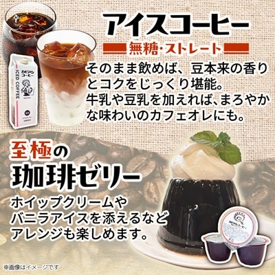 カピアンコーヒー　至極の珈琲ゼリー&アイスコーヒーセット(ゼリー3個&アイスコーヒー1L)