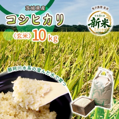 【先行予約・9月以降順次発送】新米!　令和8年　ひたちなか市産　コシヒカリ(玄米)10kg×1袋