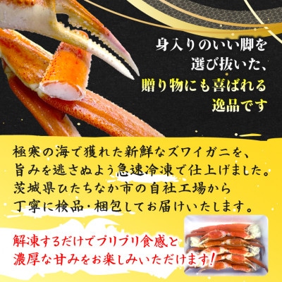 特大ボイル本ずわいがに肩付脚 約1.8kg(3～5肩)