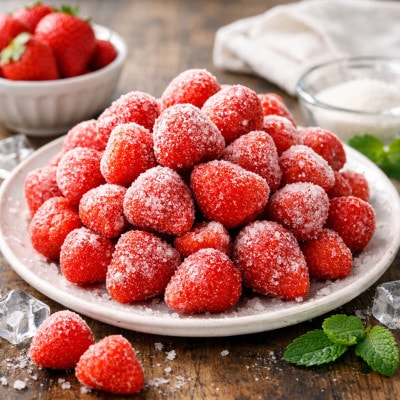 完熟いちごの冷凍1kgパウチ ヘタなし