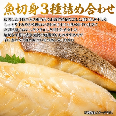 【毎月定期便】海鮮セットI(銀鮭切身・サバフィレ・3種切身)全3回