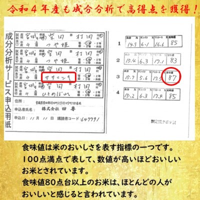 令和4年産 ササニシキ 玄米10kg(5kg×2) 宮城県村田町産