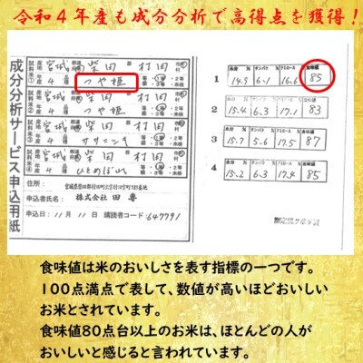 令和4年産 つや姫 玄米20kg(10kg×2) 宮城県産