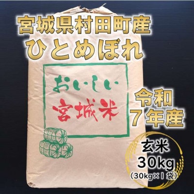 令和7年産 ひとめぼれ 玄米30kg 宮城県村田町産