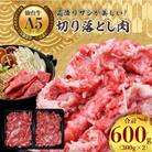 【A5ランク仙台牛】牛肉の切り落とし 合計600g(300g×2) 小分けで使い勝手も◎