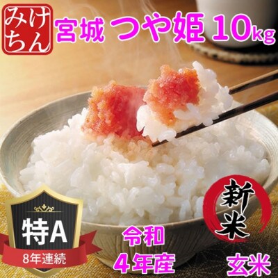 新米 令和4年産 宮城県産つや姫 玄米10kg 8年連続最高評価特a受賞 お礼品詳細 ふるさと納税なら さとふる