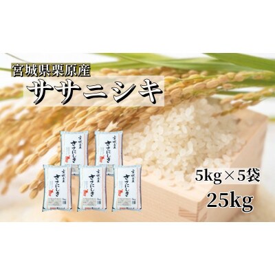【令和6年産】宮城栗原産 ササニシキ 白米25kg (5kg×5袋)