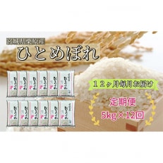 【毎月定期便】宮城県栗原産ひとめぼれ 白米 5kg 全12回