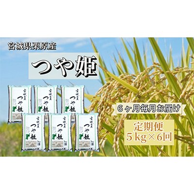 毎月定期便】宮城県栗原産 つや姫 白米 5kg 全6回 | お礼品詳細