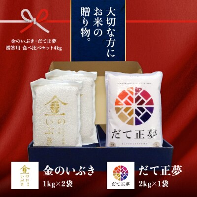 令和2年産 金のいぶき だて正夢 2品目 箱入り オリジナルセット 合計4kg お礼品詳細 ふるさと納税なら さとふる