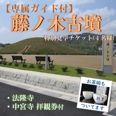 【専属ガイド付】藤ノ木古墳を限定見学　斑鳩の里満喫セット(4名様用)