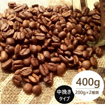 発送当日珈琲豆焙煎!スペシャルティ珈琲豆200g×2種類(中挽き)