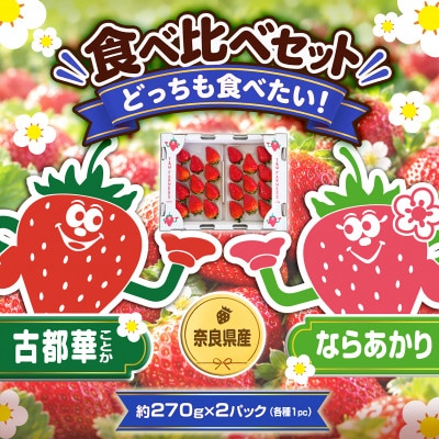 【古都華 × ならあかり】食べ比べセット　2パック(8～15粒入り/1pc)