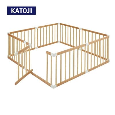カトージ 木製ベビーサークル扉付(ナチュラル)