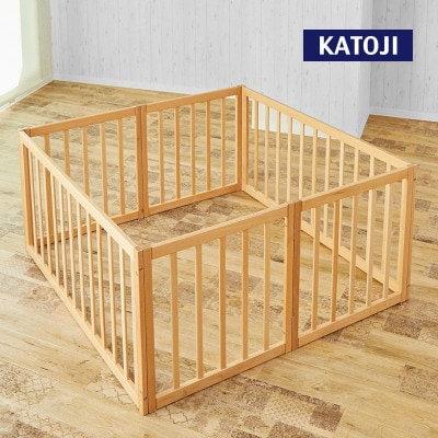 カトージ 木製折りたたみベビーサークル(ナチュラル)