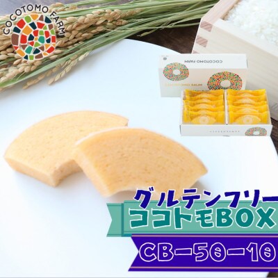 【ココトモファーム】自家製生米粉100%のしっとりバウムクーヘン　ココトモBOX　CB-050-10