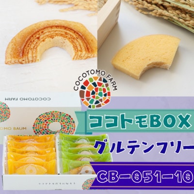 【ココトモファーム】自家製生米粉100%のしっとりバウムクーヘン　ココトモBOX　CB-051-10