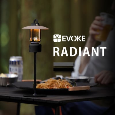 【EVOKE/イヴォーグ公式】 RADIANT ラディアント キャンプ用ランタン(ブラック)
