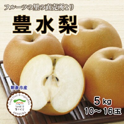 フルーツの里の直売所より　豊水梨10～16玉(9月上旬発送)