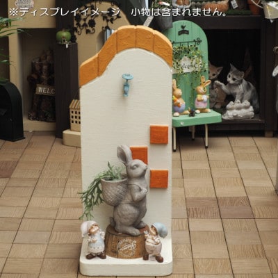 軽量で移動も簡単!好きなものを飾って楽しもう♪ハイウォール(飾り塀) 飾り蛇口付き(オレンジ)
