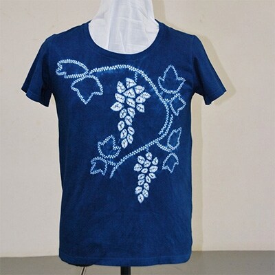 【甘木絞り】「女性用TシャツB」《1点もの》