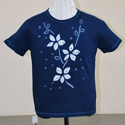 【甘木絞り】「女性用TシャツC」《1点もの》
