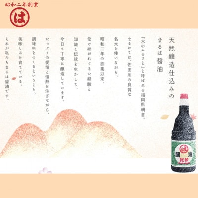 【まるは醤油】九州こいくち醤油(紅印) 1L×6本(朝倉市)