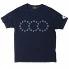 伝統工芸「甘木絞り」絞り染めTシャツ《トリプルリング》サイズ:4　綿100%　藍染め